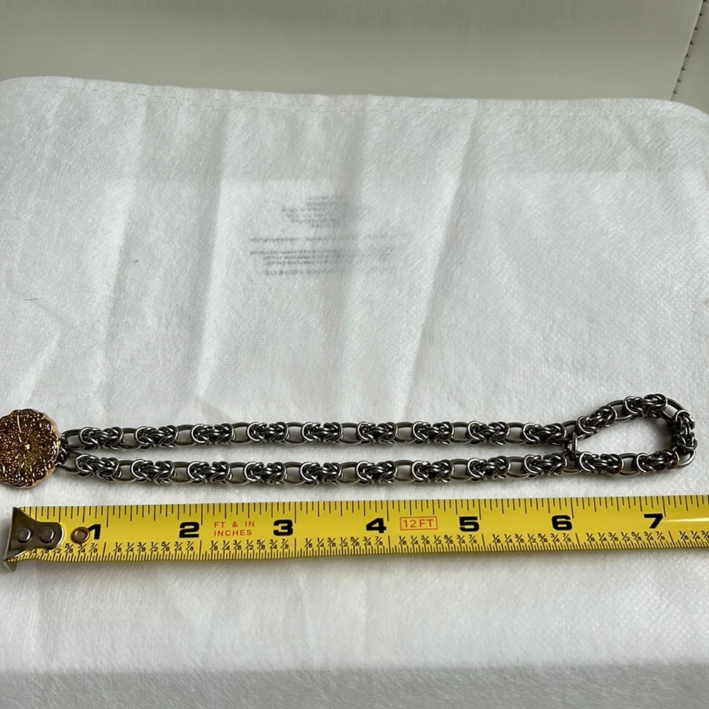 Banana Republic Silver Tone Double Chunky Interlo… - image 5